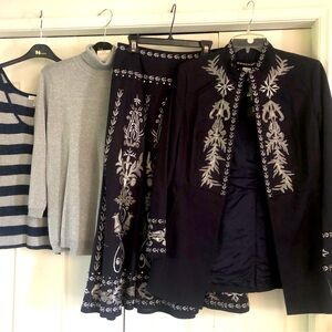 Exquisite 4 pc Bundle, Jacket, Skirt, Tank, Turtleneck | Platinum Soleil series